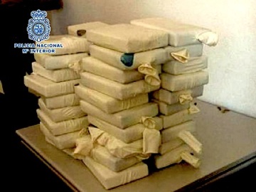 Policía Nacional The cocaine seized by Spanish police.