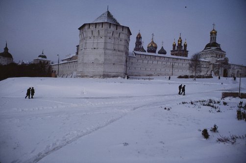 The wall around the Holy Trinity-St. Sergius monastery in Russia